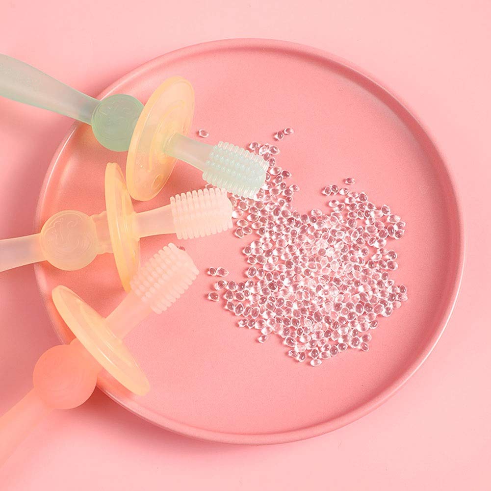 Cura Orale Spazzolino da Denti per Bambini, spazzolino da Denti per Bambini dai 6 ai 24 Mesi, spazzolino Manuale in Silicone Morbido al 100% per Uso Alimentare a 360° Regalo