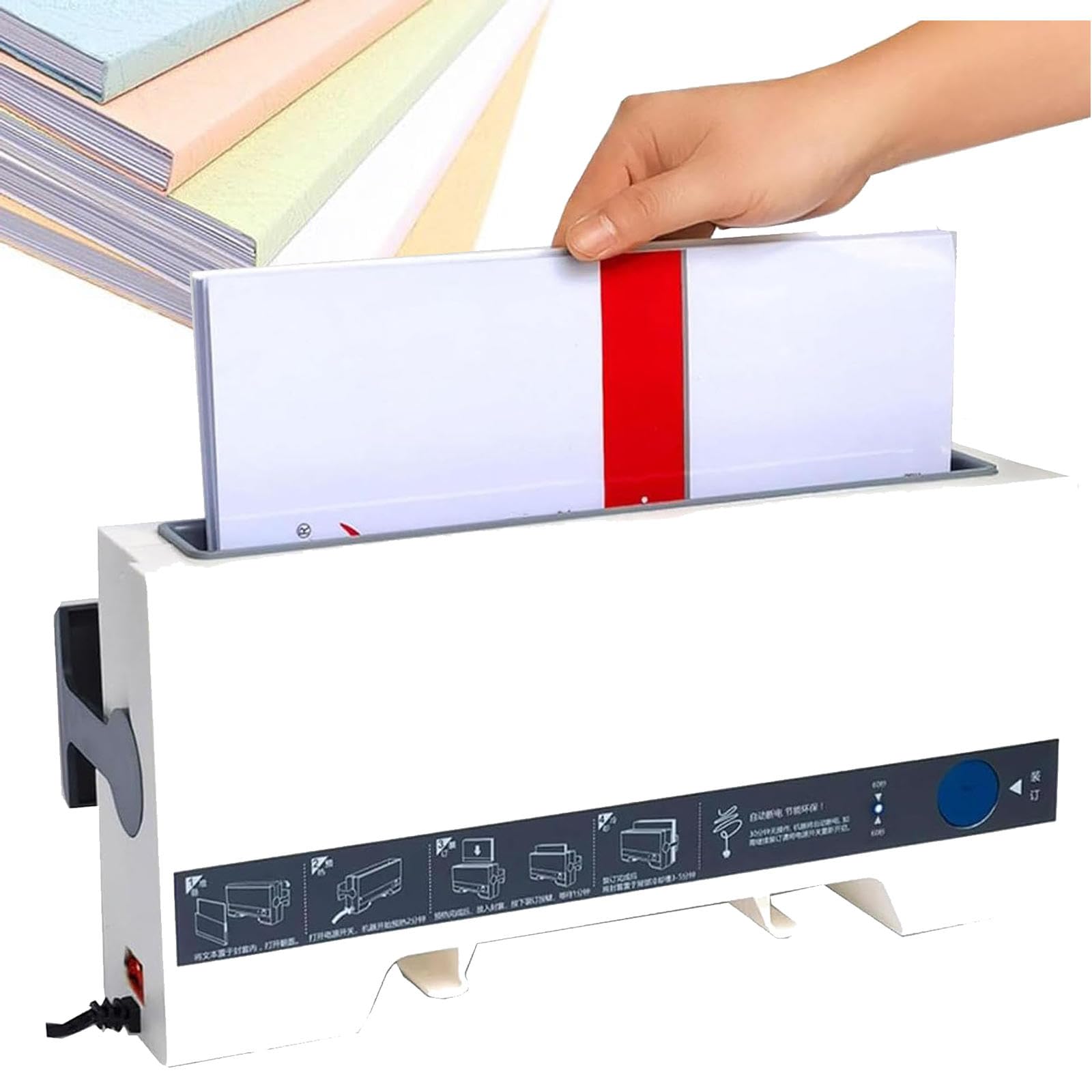 Rilegatrice a caldo Rilegatrice a caldo elettrica per carta A4 Rilegatura in ceramica PTC da 280 fogli Ideale per documenti fotografici e relazioni