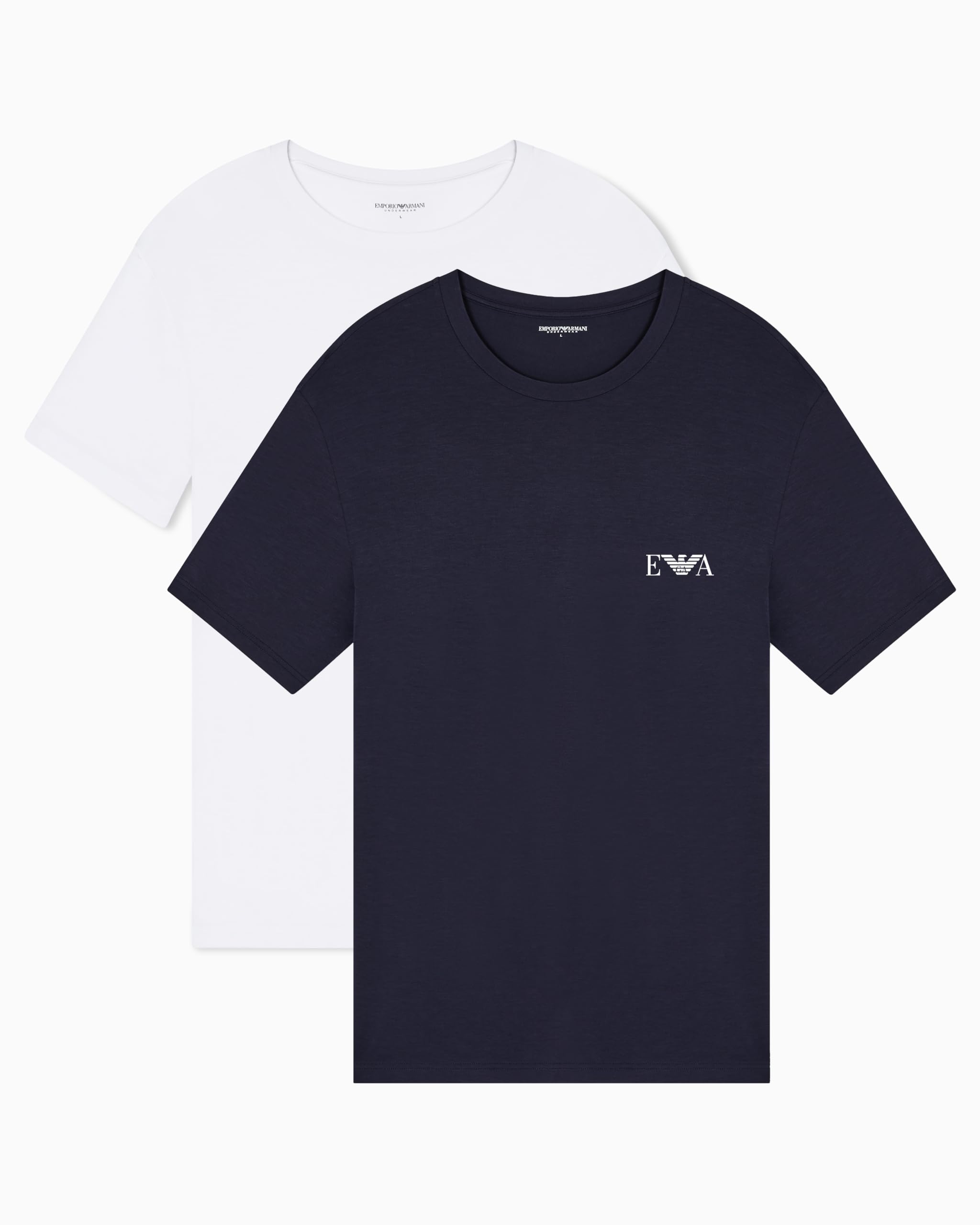 Men's Bold Monogram 2-Pack Crew Neck T-Shirt White L