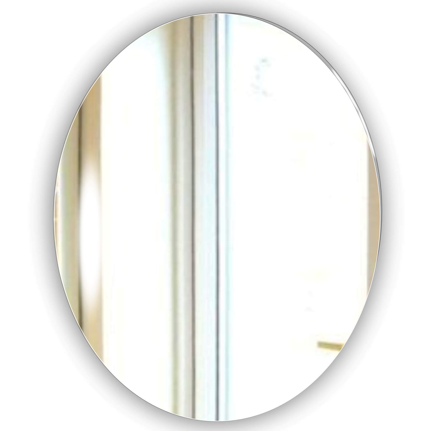 Frameless Oval Bedroom Mirror Kids Safe Shatterproof Mirror