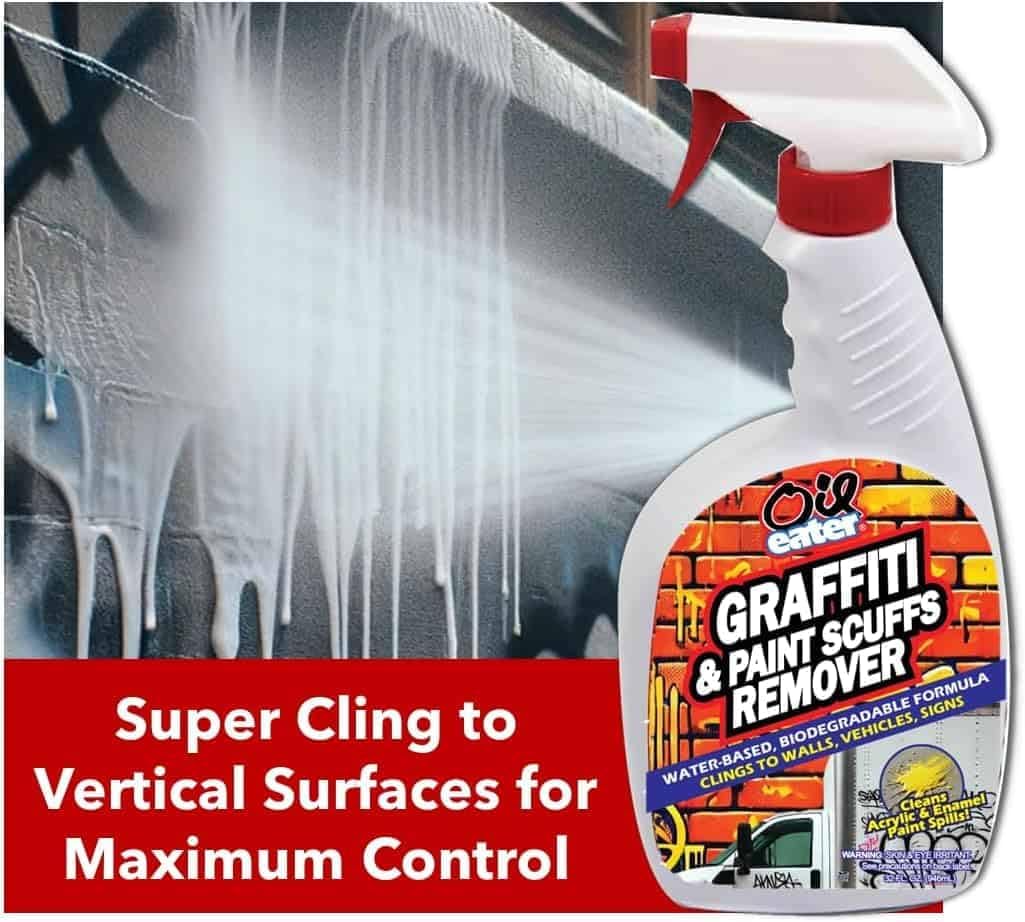 MPD Graffiti Remover – Fast Acting Spray for Graffiti, Spray Paint, Markers, Stickers, Ink – Professional Strength, Non-Toxic, Safe for All Surfaces – (64oz, 2 Pack)