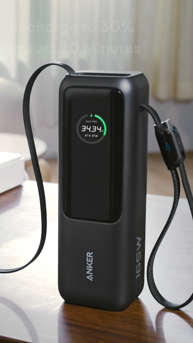 Anker Power Bank, 25,000mAh 165W Ultra-Fast Portable Charger for