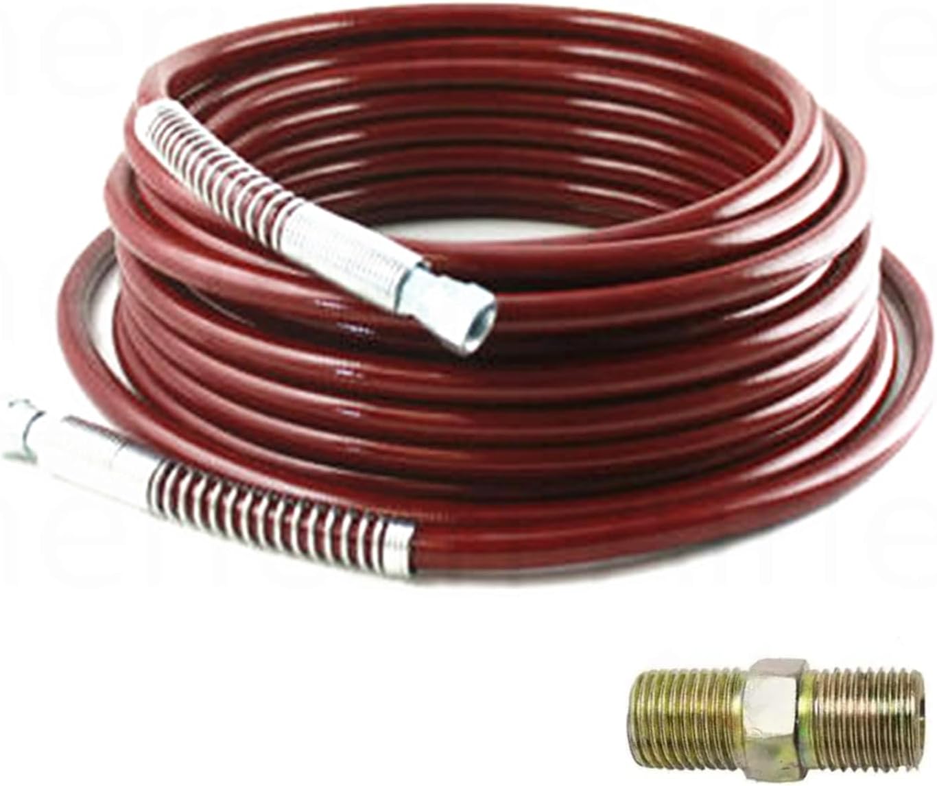 Willbebest 50ft x 1/4inch Airless Paint Sprayer Hose High Pressure Universal Paint Sprayer Flexible Fiber Tube 3300 PSI Working Pressure, Burst Pressure Up to 8500 PSI,15 meter (50 ft, Red)
