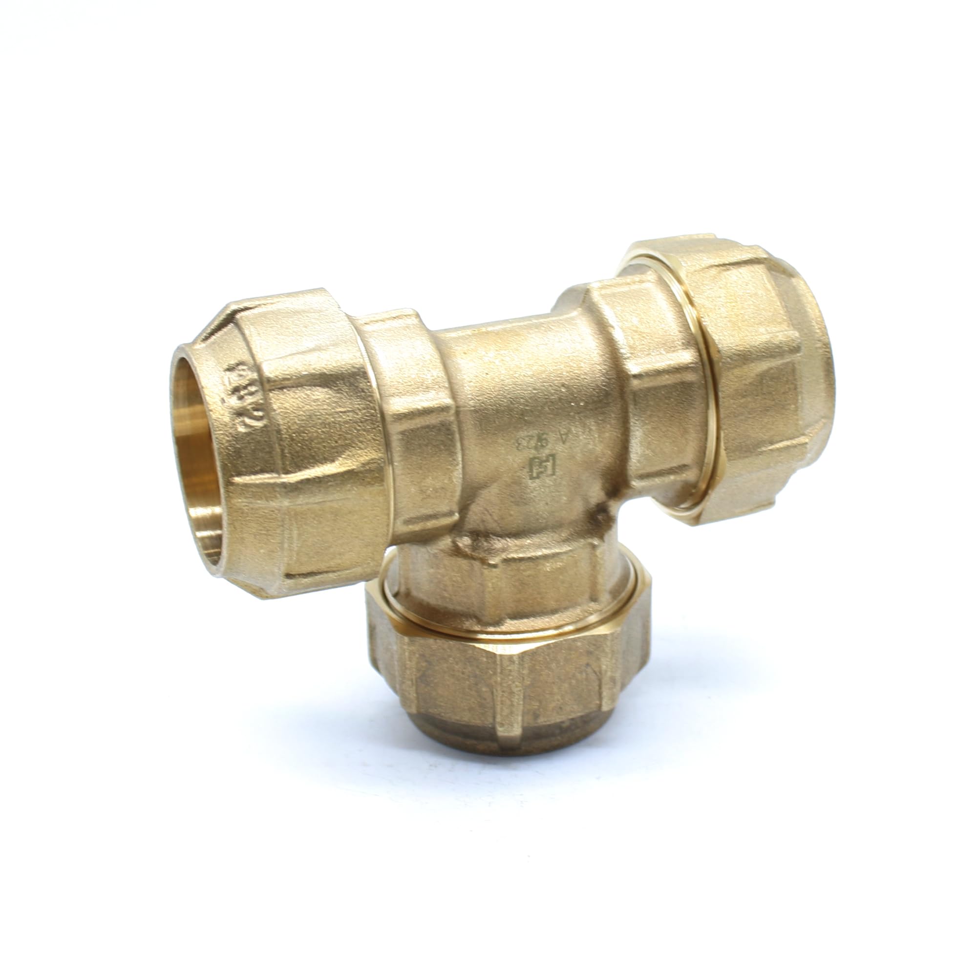 DOJA Barcelona T-Piece Brass 20 mm Polyethylene Pipe Connection 20 mm T-Piece for Polyethylene Hose, Water Tank, Tap Irrigation