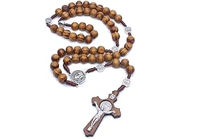 Hertos Crafted Brown Wooden Rosary - A Spiritual Beacon for Your Prayerful Moments