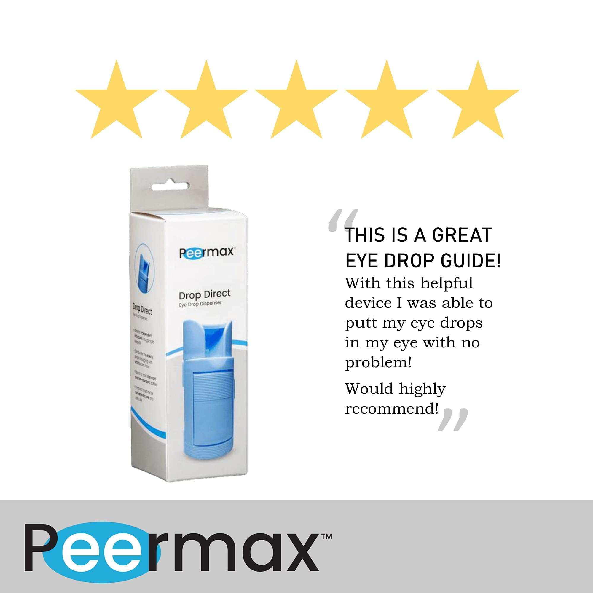Buy Peermax Drop Direct Eye Drop Dispenser Eye drop guide aid for