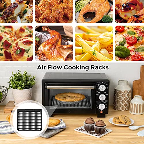 Air Fryer Cooking Tray For Instant Vortex Plus10 Qt, 2 Pcs Food Grade Nonstick Replacement Rack Parts Grill Pan Crisper Plate For Powerxl Chefman Innsky Crownful 10.6Qt Air Fryer Oven, Dishwasher Safe #TOP4