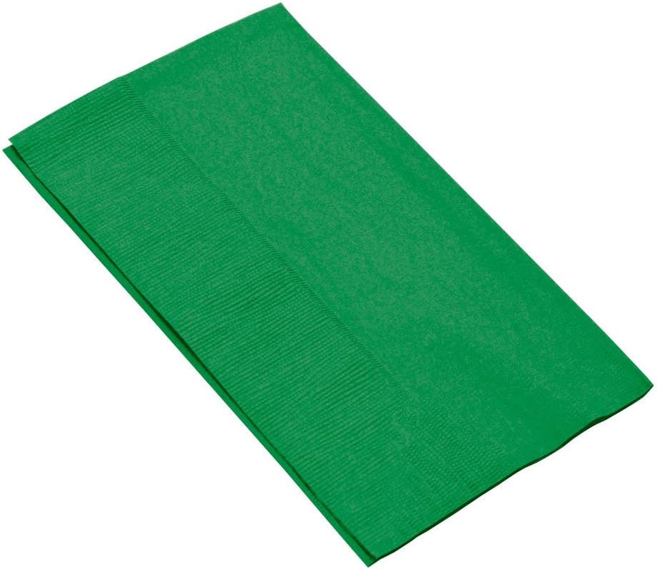 Festive Green 2-Ply Guest Towels - 8" x 4" (Pack Of 120) - Luxury Paper Hand Towels For Parties & Events