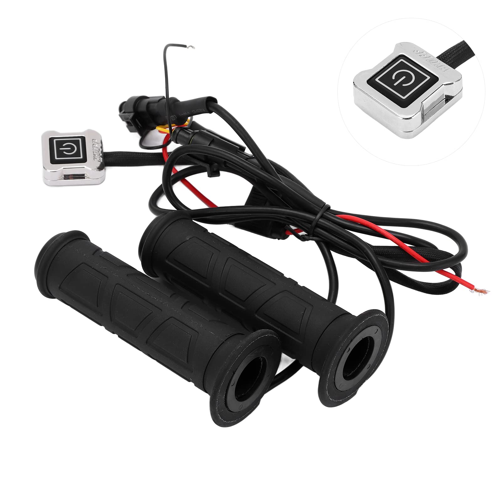 1 Paire de poignées de Guidon de Moto, 22mm, 7/8 Pouces, Thermostat Intelligent à 3 Vitesses, poignée chauffante électrique