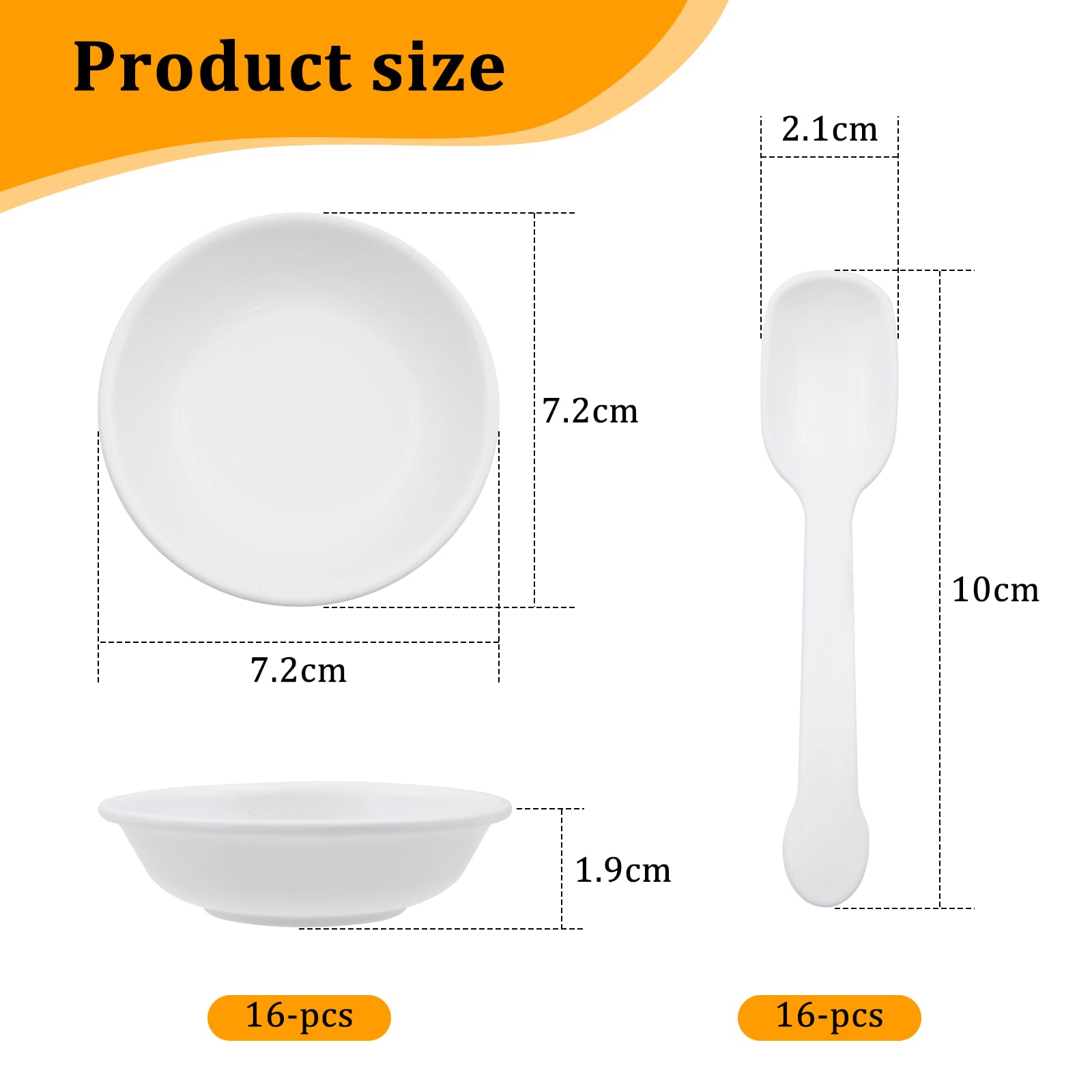 UIBFCWN 30 x dipschaaltjes, porselein, 35 ml, witte sausschaaltjes, ronde sojasausschaaltjes, mini-serveerschalen voor sauzen, sushi, ketchup, azijn, fingerfood kruidenschalen, 7,6 cm