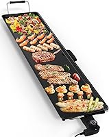 Vista 1 de LDAILY Large Electric Teppanyaki Table Top Grill Griddle, 35'' Indoor Outdoor Nonstick BBQ Griddle w/5 Adjustable Temperature, Portable 2000W