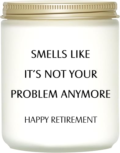 KISSHAKE Decoraciones de jubilación regalos divertidos para compañero de trabajo, jefe, profesor, enfermera, mejor amigo, papá, mamá - Velas