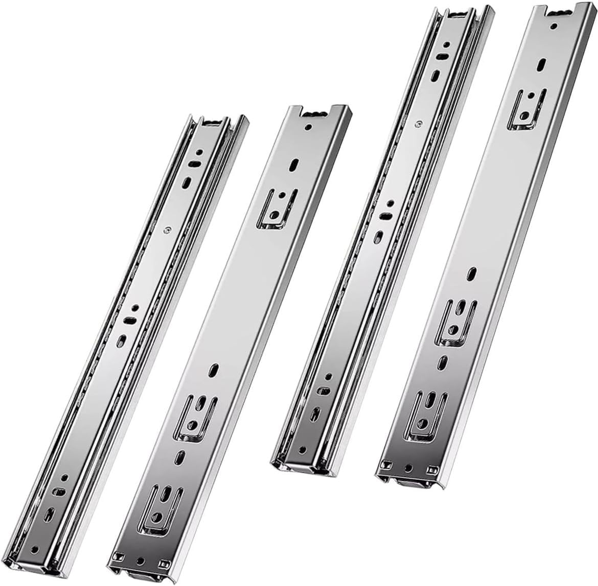 Rails de guidage coulissants 35mm en finition silver, l'excellence mécanique pour vos tiroirs