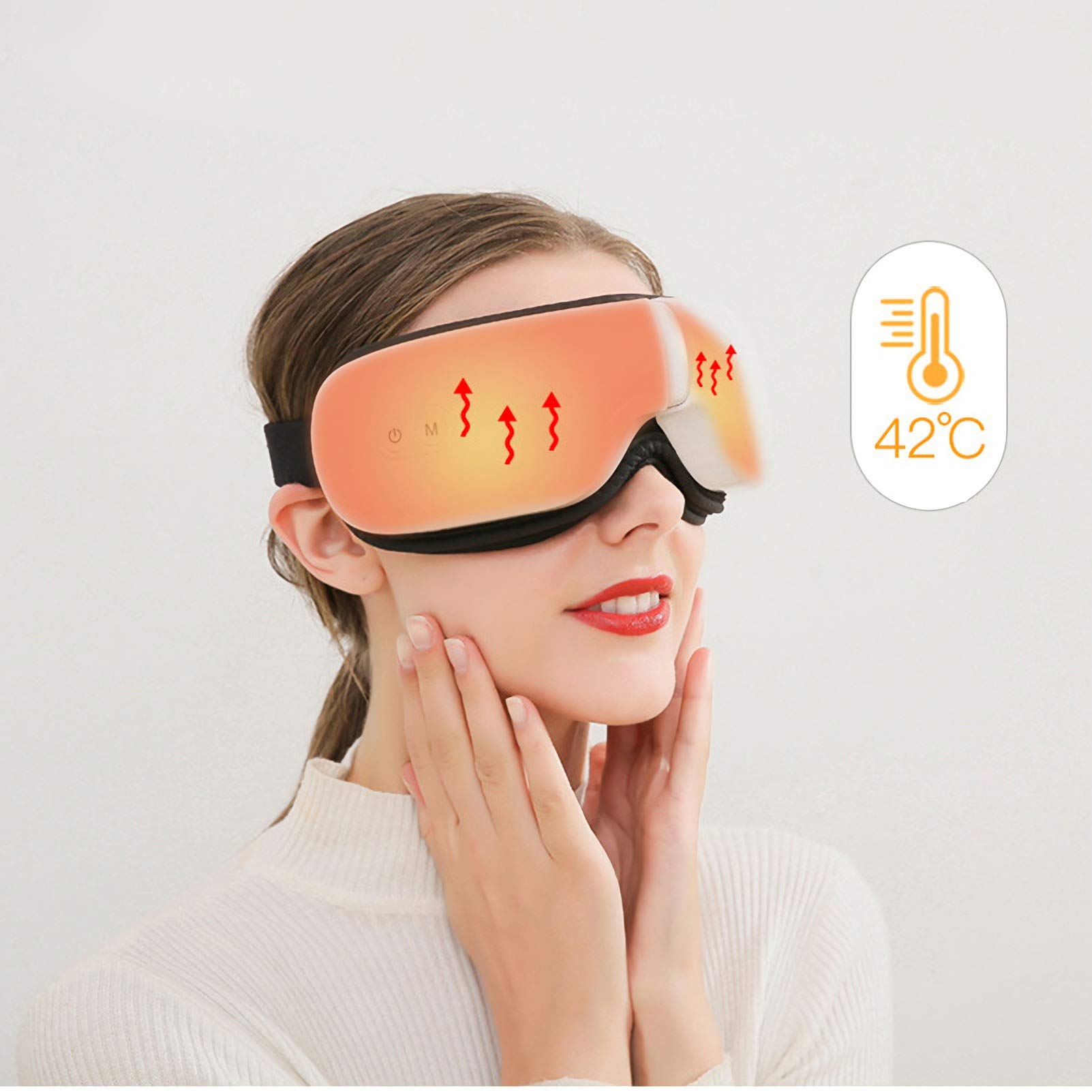 Masajeador de Ojos,para Relajar los Ojos con la Presión del Aire, la Vibración y el Calor,