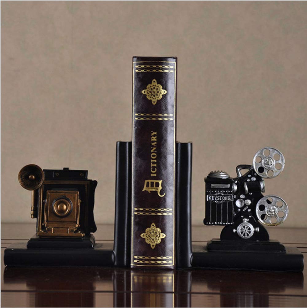Sujetalibros Decorativos para cámara, Soporte para Libros, estantería de Estudio Retro para Oficina