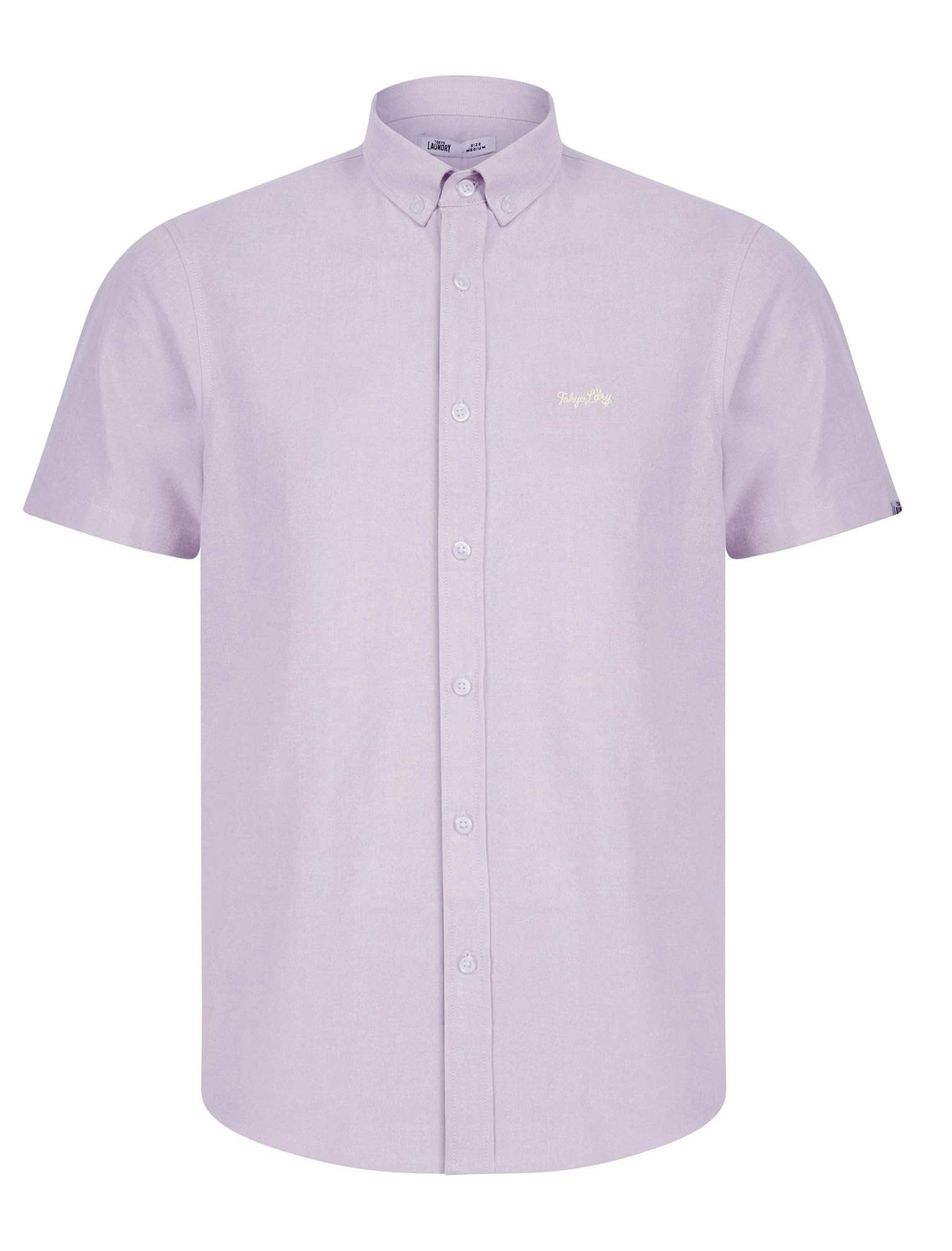 Tokyo Laundry Tiberius Short Sleeve Oxford Cotton Shirt in Lilac L