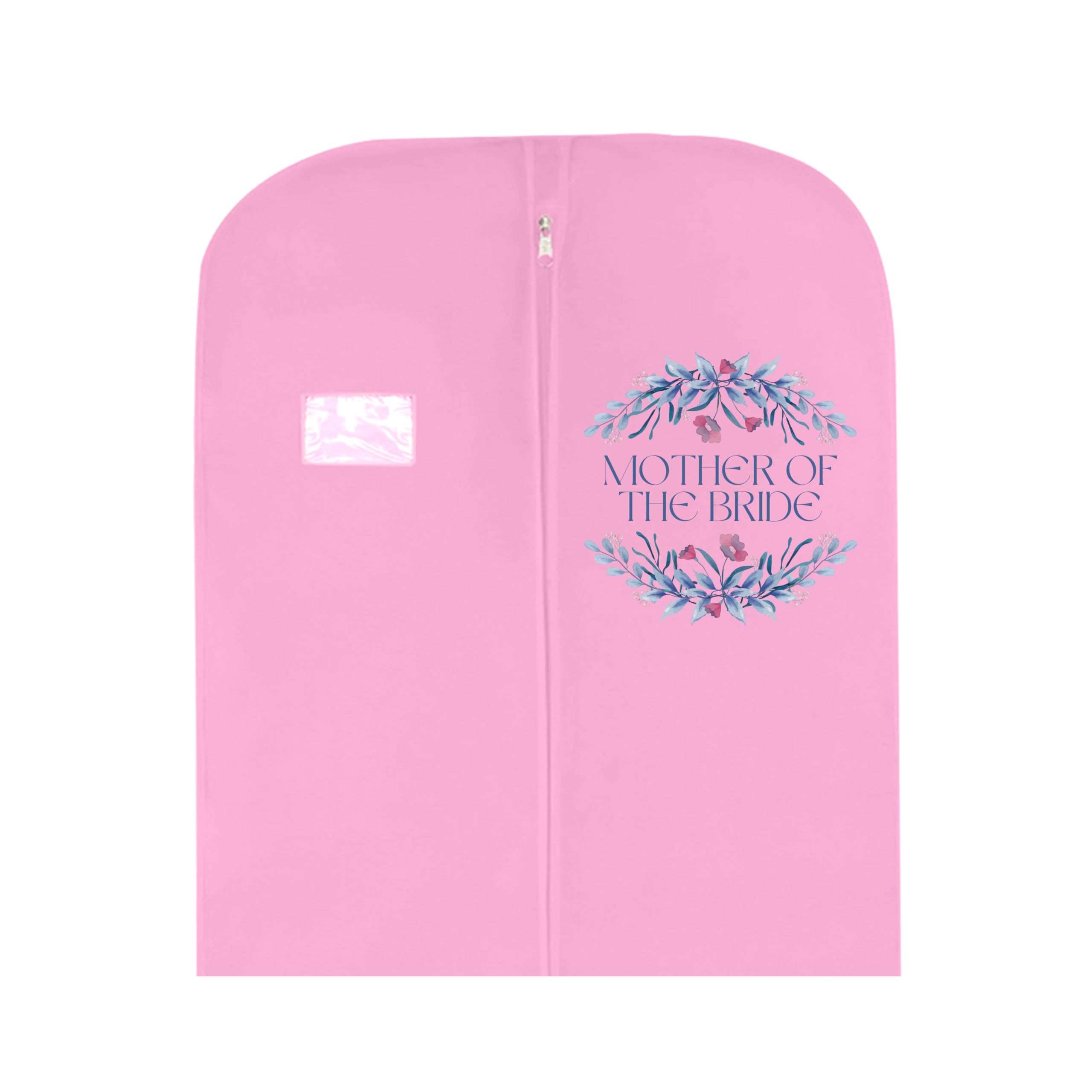 Garment Guardians Girls Mother Of The Bride's Logo On Pink Bag Bridal Gown Garment Bag - Printed Wedding Dress Bag | Long Dress Covers For Bride & Bridesmaids | Breathable Clothes Bag For Storage & Travel (Mother Of The Bride's Logo On Pink Bag)