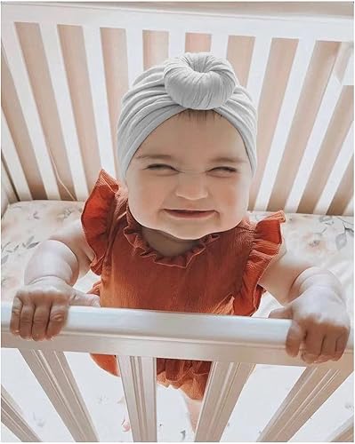 Miniatura 5 de Baby Turban Newborn Turbans for Baby Girls Head Wraps Bow Hats for Newborns Baby Beanie Hats Headraps