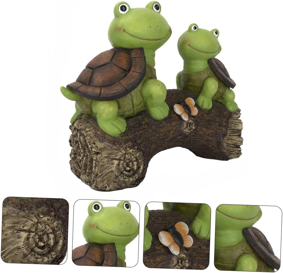 POPETPOP Turtle Solar Lamp Charming Resin Outdoor Decor with Led Lights for Garden Patio Unique Turtle Shape Landscape Lighting for Courtyards and Gardens