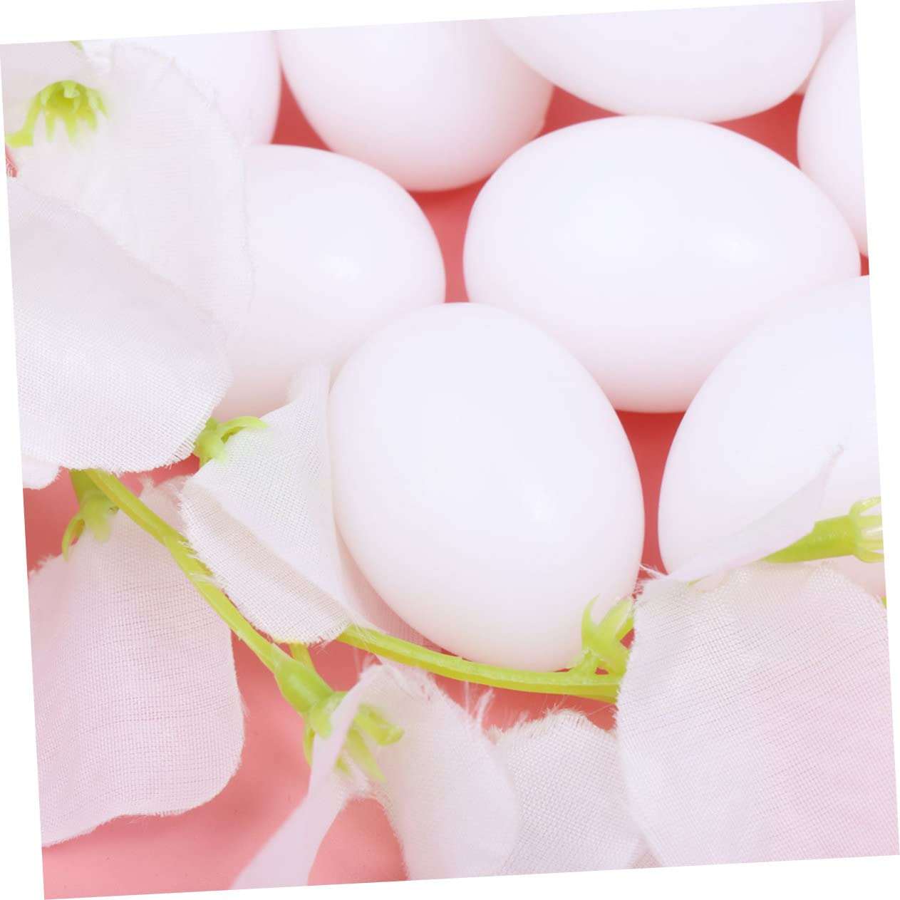 Ciieeo Uova Finte di Piccione Bianche 50 Pezzi per Decorazione DIY | Plastica Superficie Liscia, Design Simulazione Uovo, Adatte a Casa e Progetti Creativi