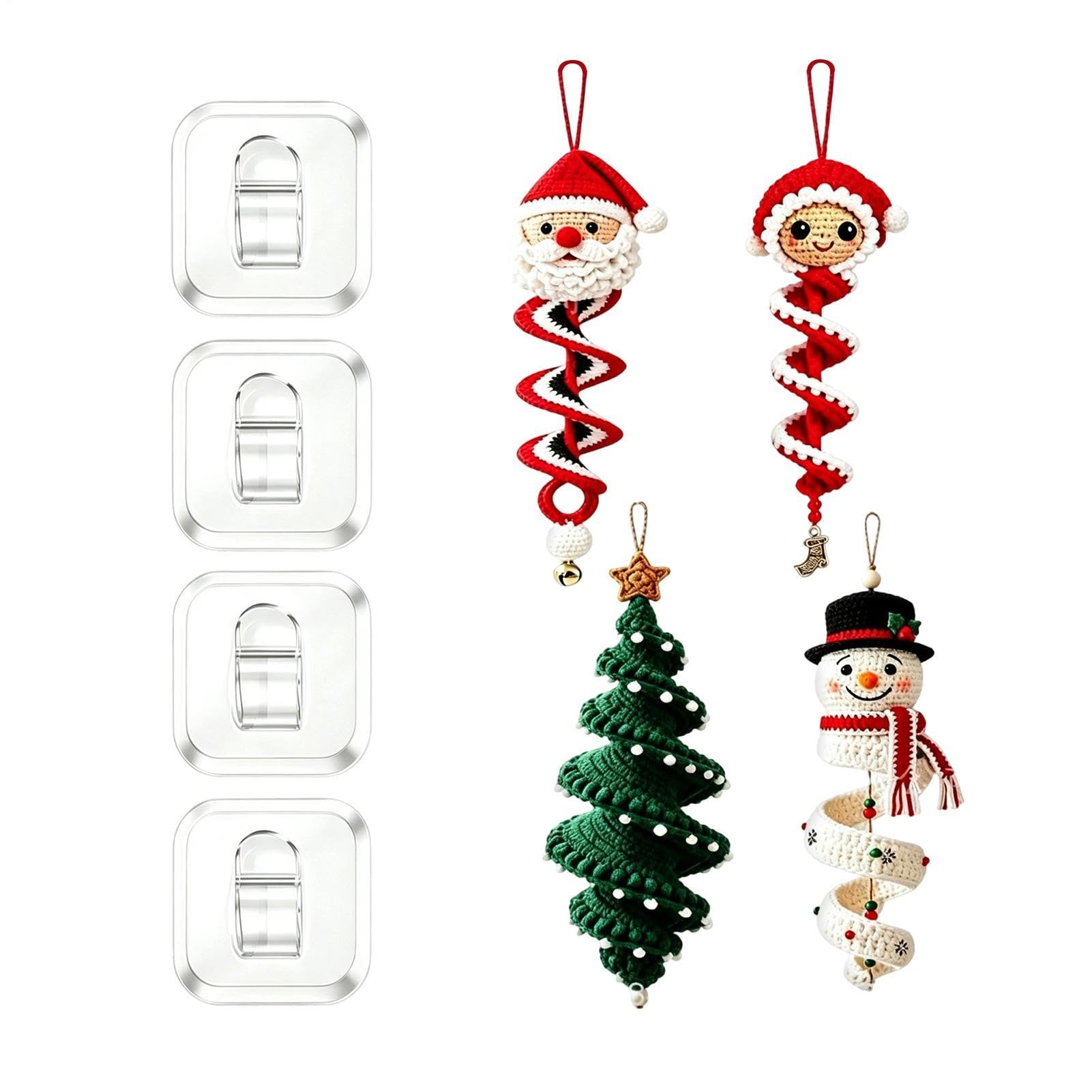 Genérico Kit DIY Crochet Navidad Espirales para Pared del Hogar Festivo