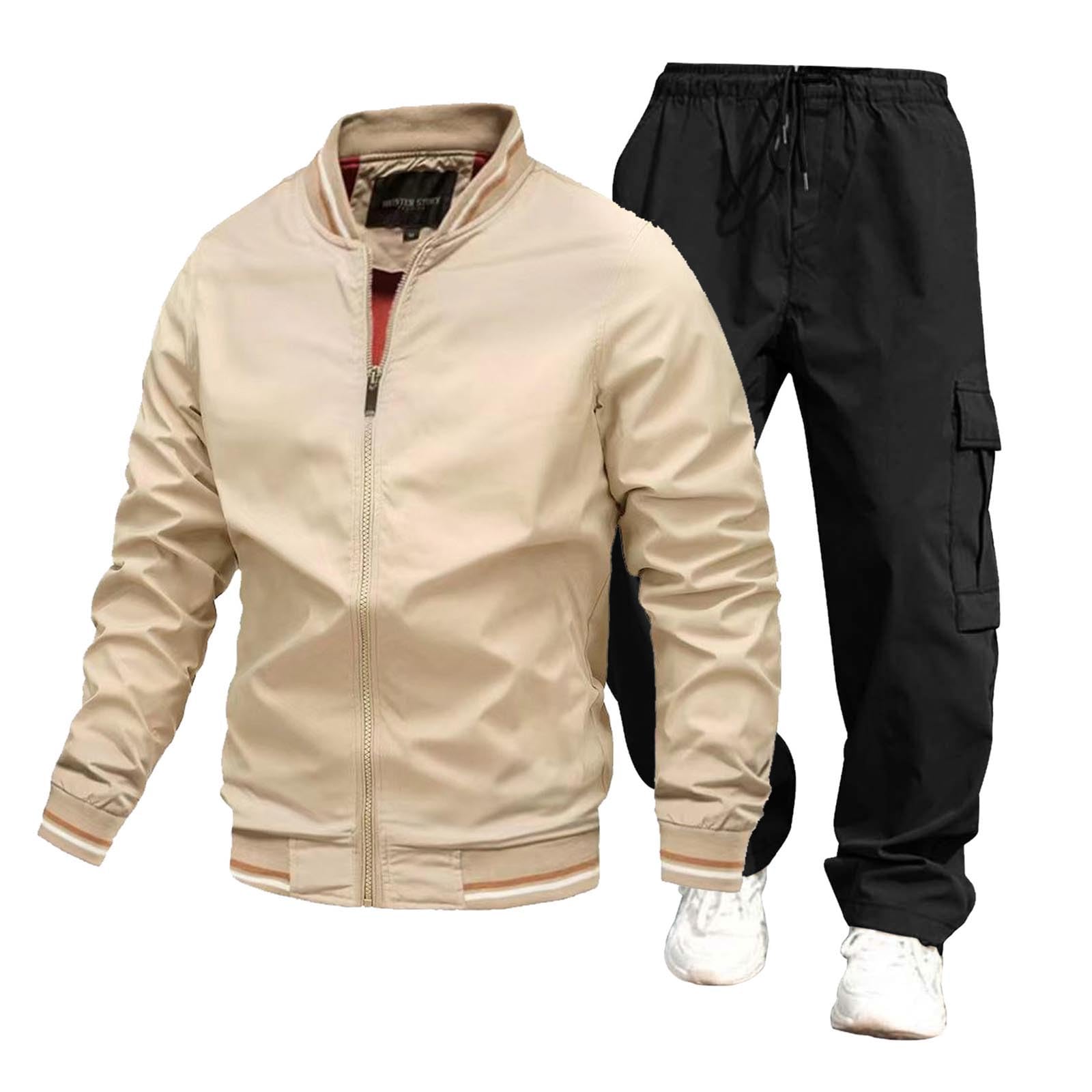 Tuta Uomo Eleganti Comodi Completo Taglie Forti Completi Felpe e Pantaloni Della Larghi Moda Vintage Tute Da Ginnastica 2 Pezzi Jogging Fitness Sportiva Set Felpa con Cappuccio Autunno Inverno