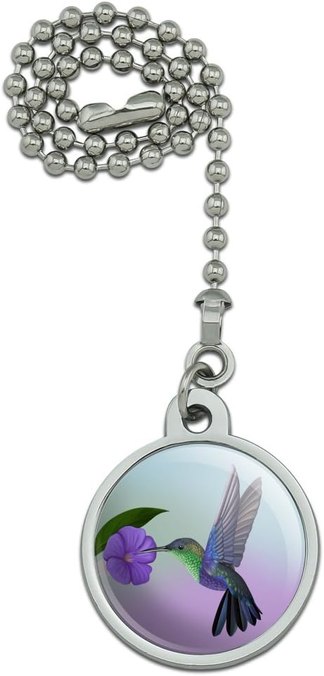 GRAPHICS & MORE Hummingbird Crowned Woodnymph Purple Violet Ceiling Fan and Light Pull Chain