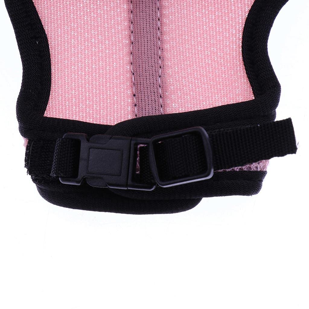 Verstellbares, Atmungsaktives Kaninchengeschirr mit Leine für Kaninchen, Katzen Und Andere Kleintiere, Rosa, M