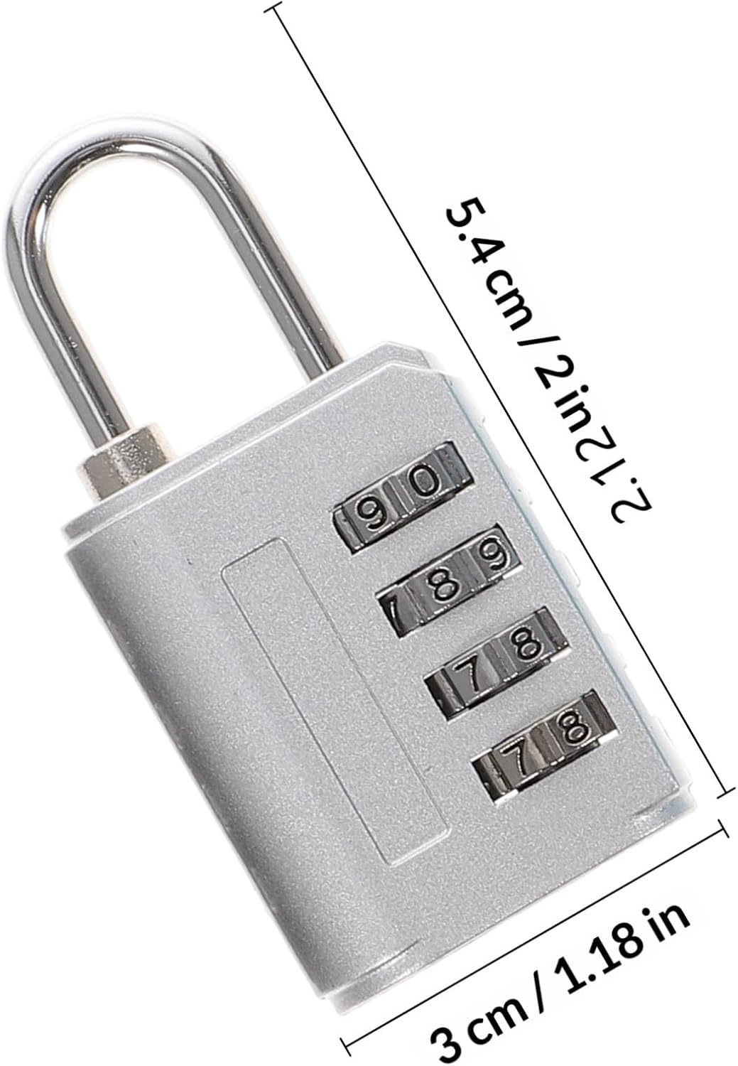 5pcs Zinc Alloy Luggage Lock with 4-Digit Number Combination, Easy Password Setting and Password Protection, Suitable for Suitcases, Backpacks, Cabinets, for Indoor Random Color
