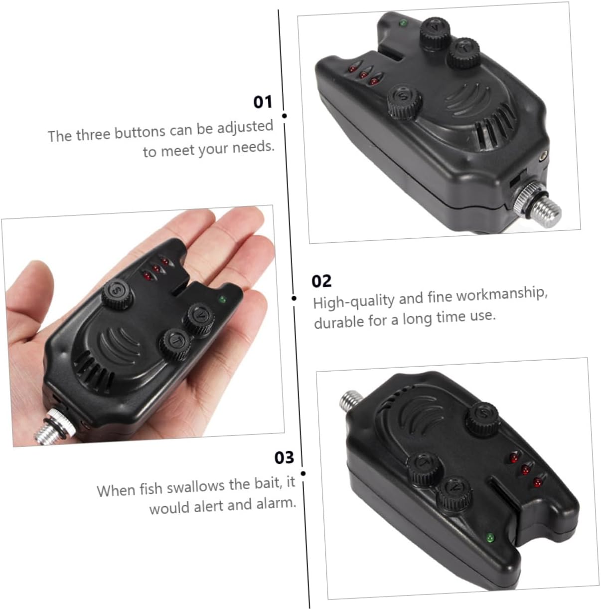 YARNOW Fishing Bite Alarm Electronic Indicator No Battery Required Practical Alert Tool for Fishing Rods