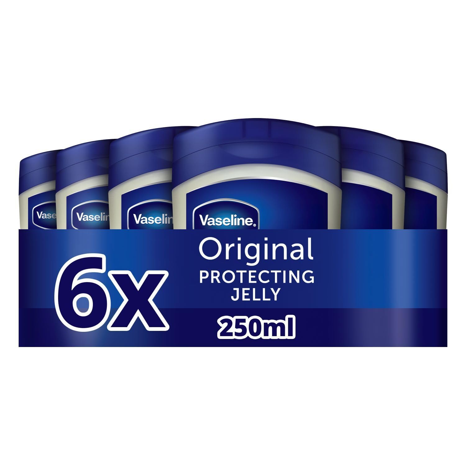 Original Petroleum Jelly moistruiser skin care for cracked, dry skin and eczema relief 6x 250 ml