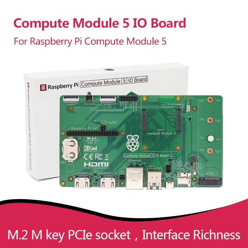 VIDOO Scheda Espansione IO Compute Module 5 CM5IO Socket PCIe M.2M Key con Interfacce Ricche