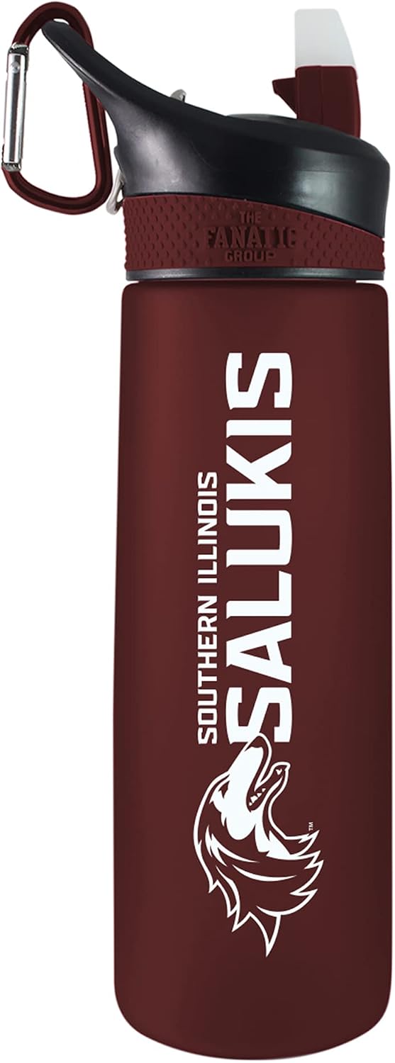 Southern Illinois University Tritan Plastic Frosted Sport Bottle, Design-1 - Burgundy