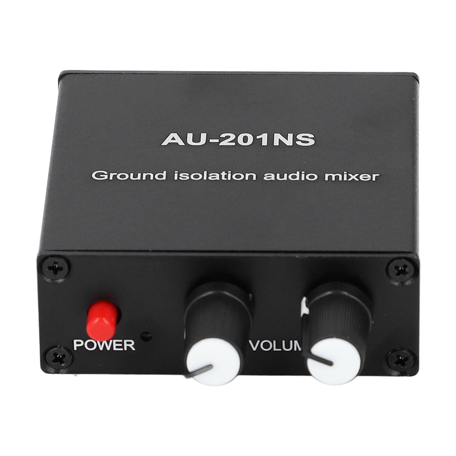 Mini Sound Mixer DC5V Dual Isolation Circuits High Current Analog Amplifiers Aluminum Alloy Material 3.5mm Input Ports 600mw x 2 Output Power