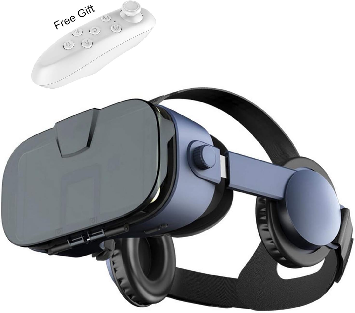 Virtual Reality Headset, 2019 VR Glasses w/ 3D Headphones &Remote(Gift), 3D IMAX Movie/Game Viewer for iPhone 11 Pro XS Max XR X 8 7 6 S Plus Samsung Galaxy Note 10 9 8 S10 e S9 S8 S7 S6 Edge etc