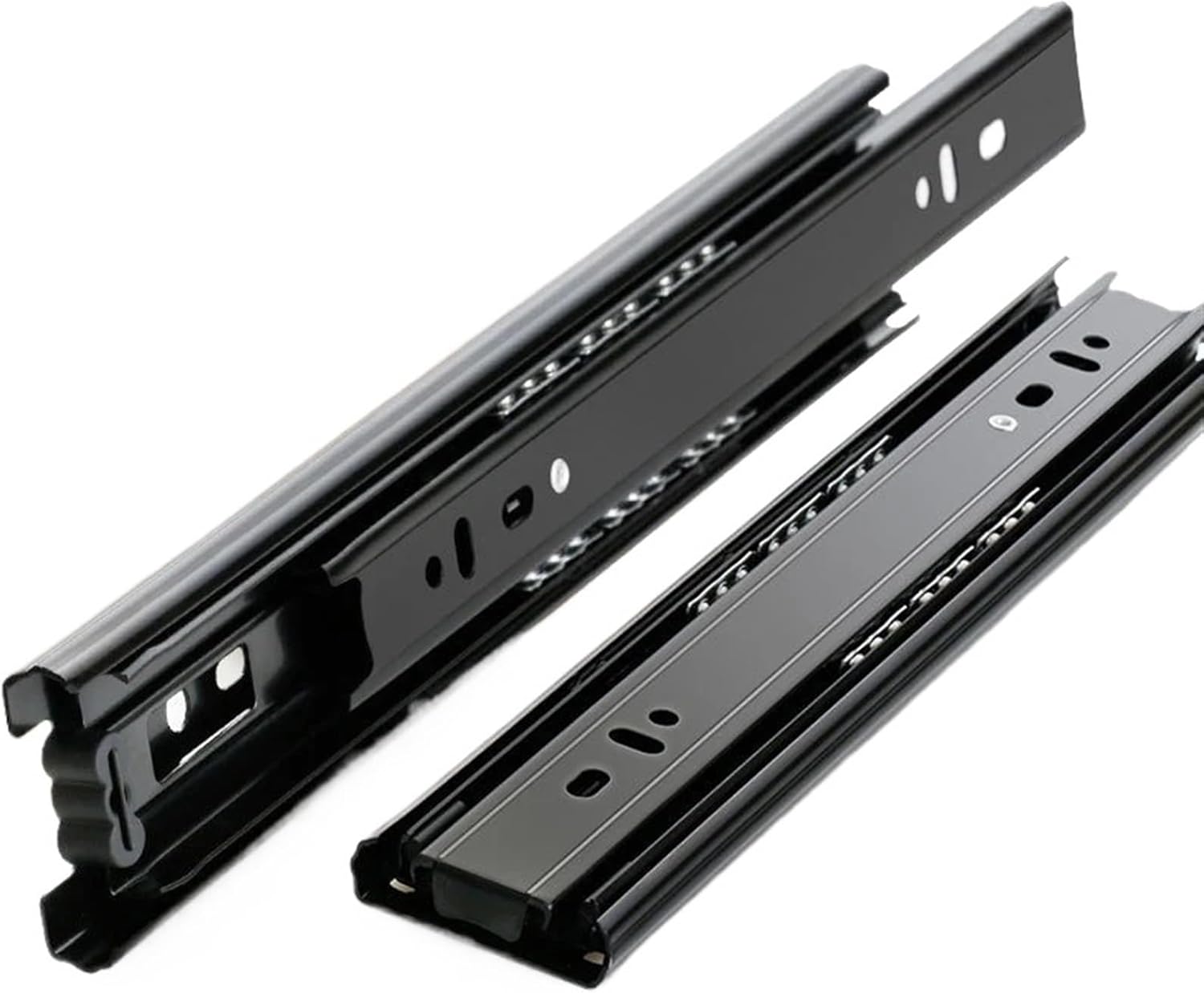 Heavy Duty Drawer Slides Stainless Steel Cabinet Slides Soft Close Three-Section Drawer Rails(Damping 16)