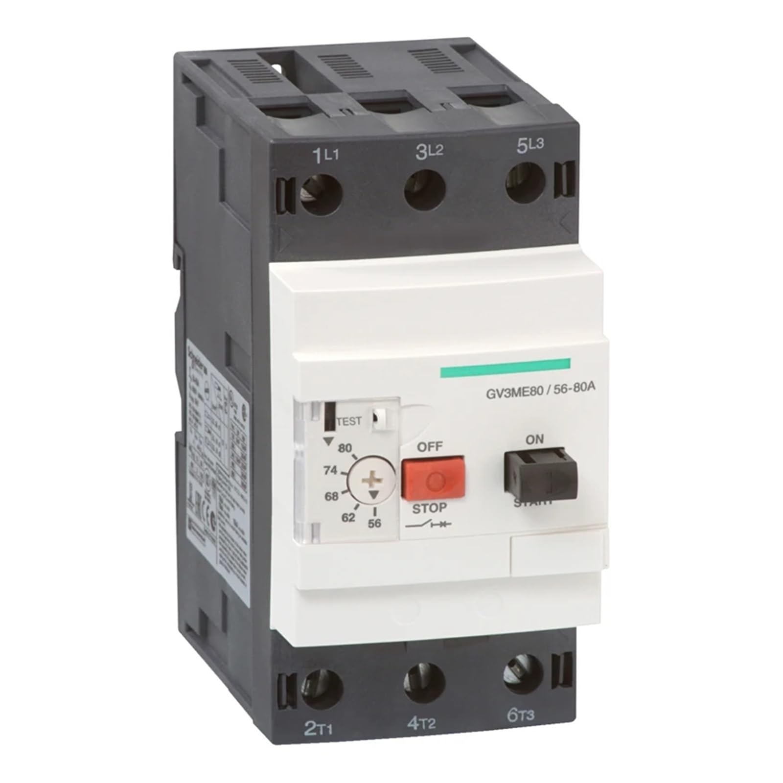Disyuntor magnético térmico del motor GV3ME80 3P con terminal de abrazadera