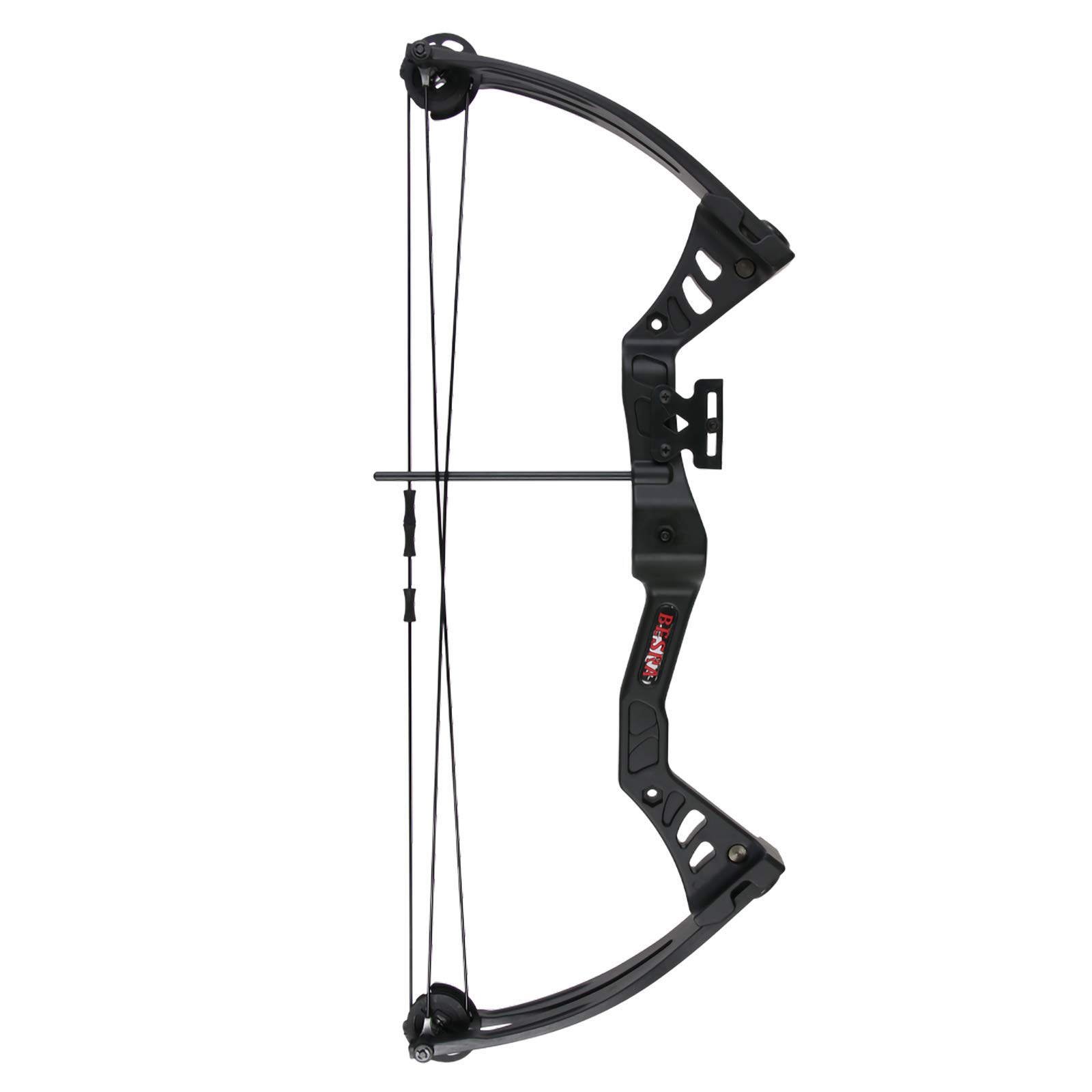 Drake Besra Compoundbogen Set 19–25 lbs, Auszug 19–20,5 Zoll, Rechtshand | kompakter Bogen 25 Zoll, inkl. 2 Fiberglaspfeile, Pinvisier, Pfeilauflage, Köcher, Armschutz und Fingerschutz