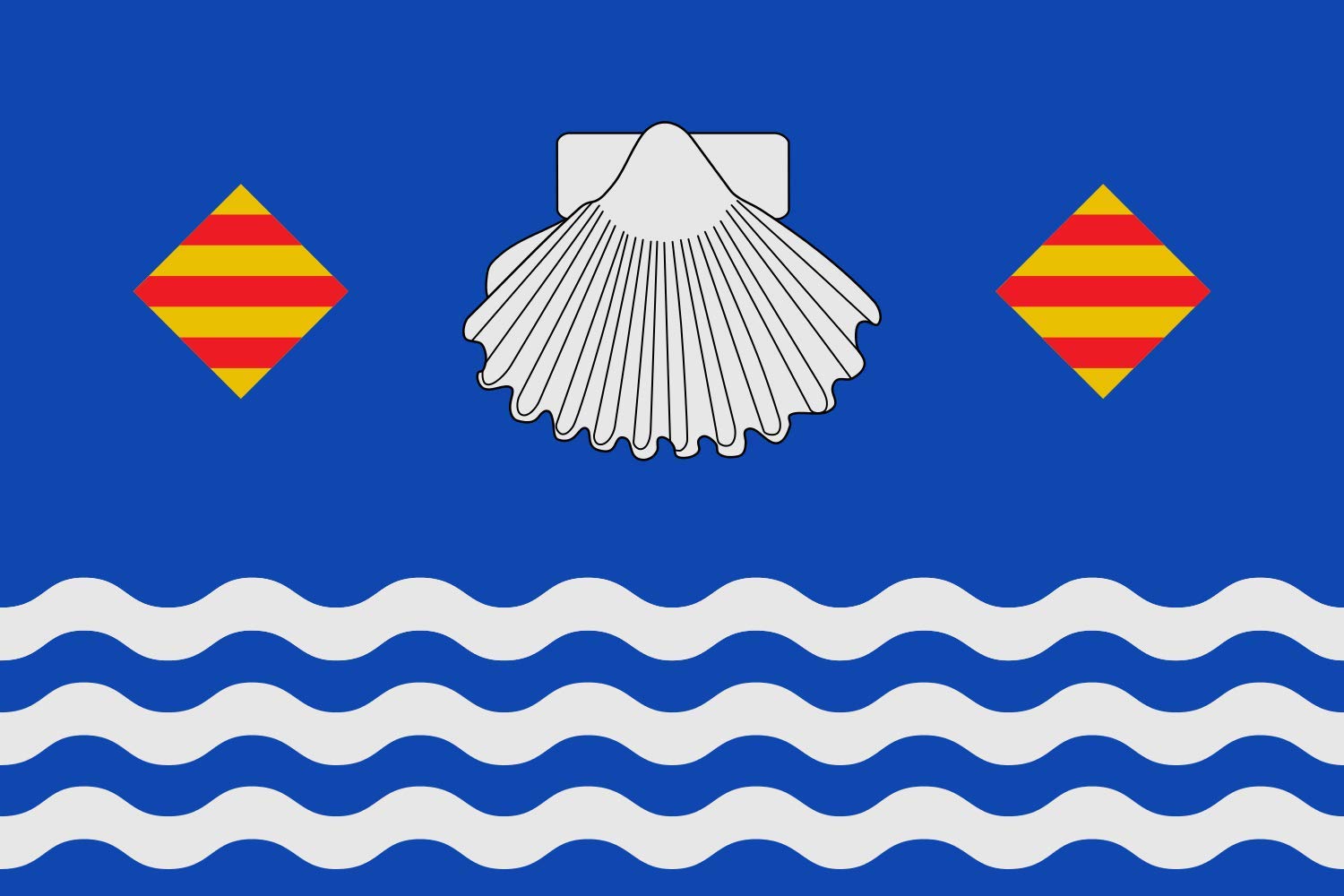 Drapeau large Beniflà aux finitions soignées Communauté valencienne