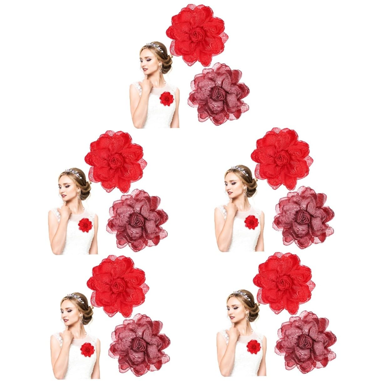 GALPADA Ramillete De Rosas Boutonniere De La Boda Alfileres De Flores Para La Ropa Accesorios De Mujer Broche De Rosa Ramillete De Novia Broches y Alfileres Para Mujer Satín