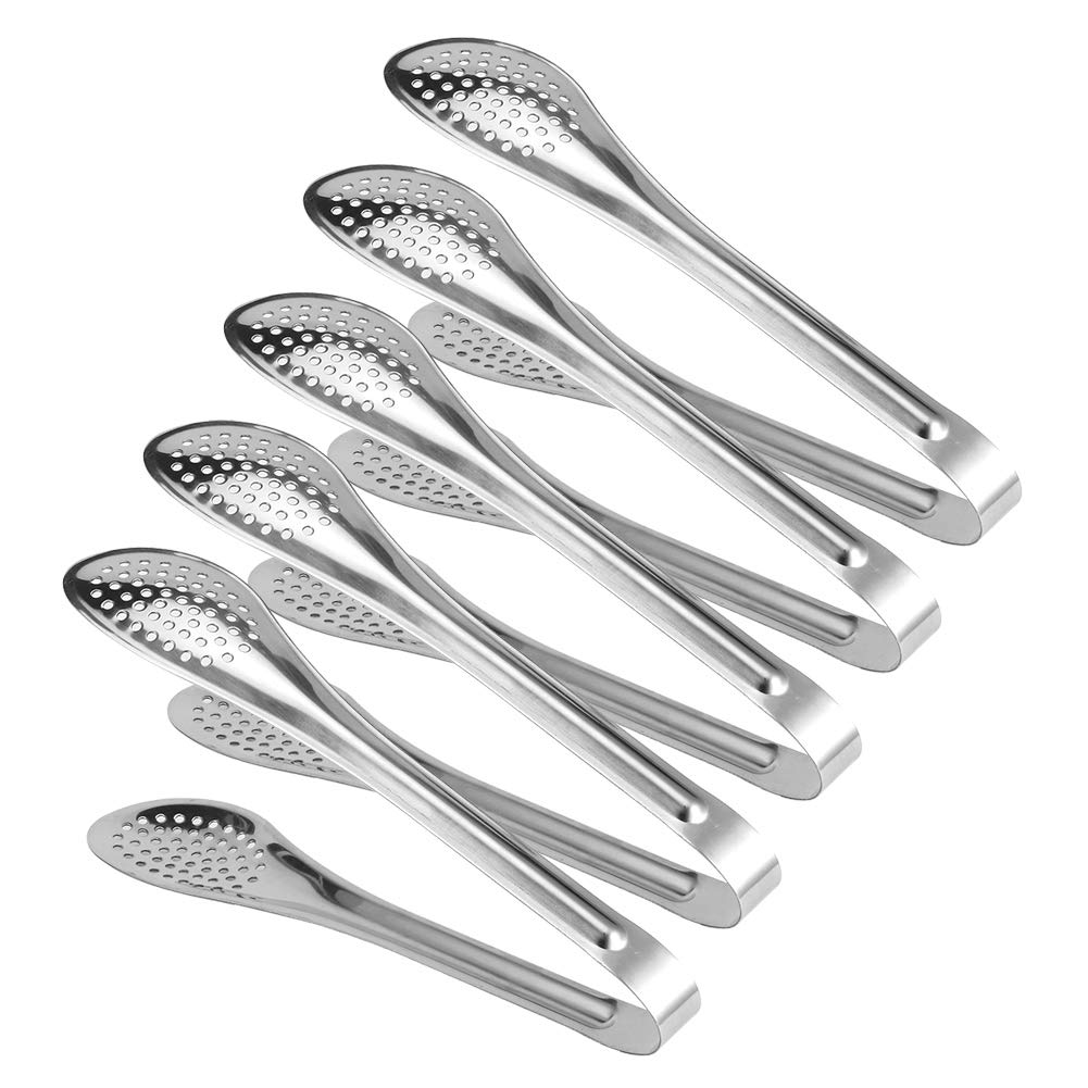 AUNMAS 5 Pcs Salad Tongs, Stainless Steel Food Tongs for Salad, Steak, Bread, Multifunction Clamps for Parties, Buffet, Catering, Wedding Celebrations (75x173cm/29.5x68.1in)
