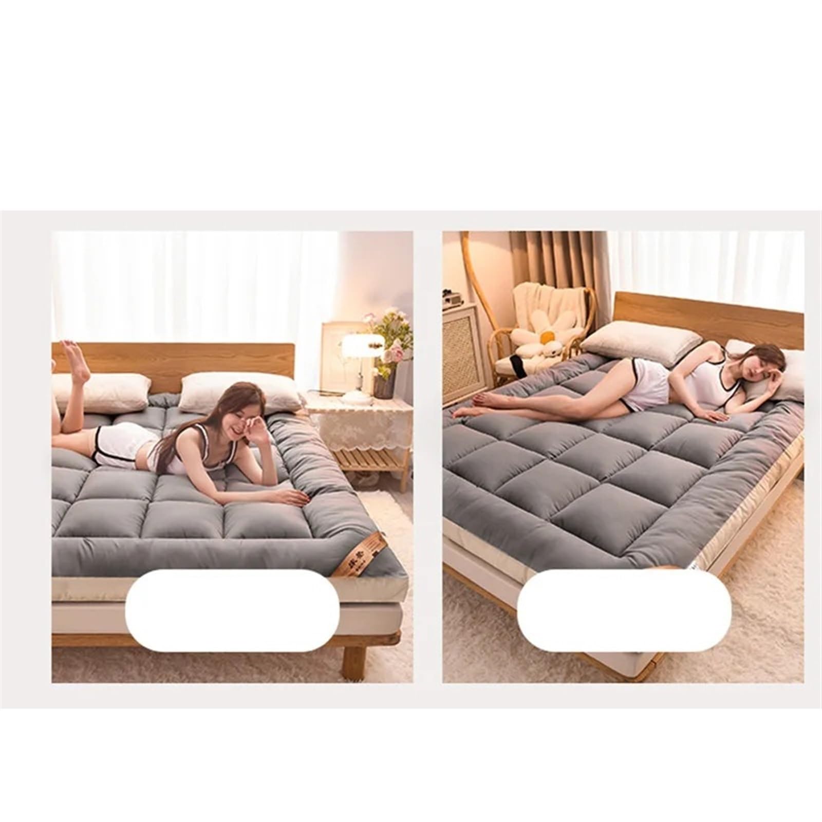 Materasso per dormitorio per studenti, letto futon matrimoniale, 900 mm x 2000 mm, rivestimento in morbida fibra di soia per il massimo comfort in casa e università