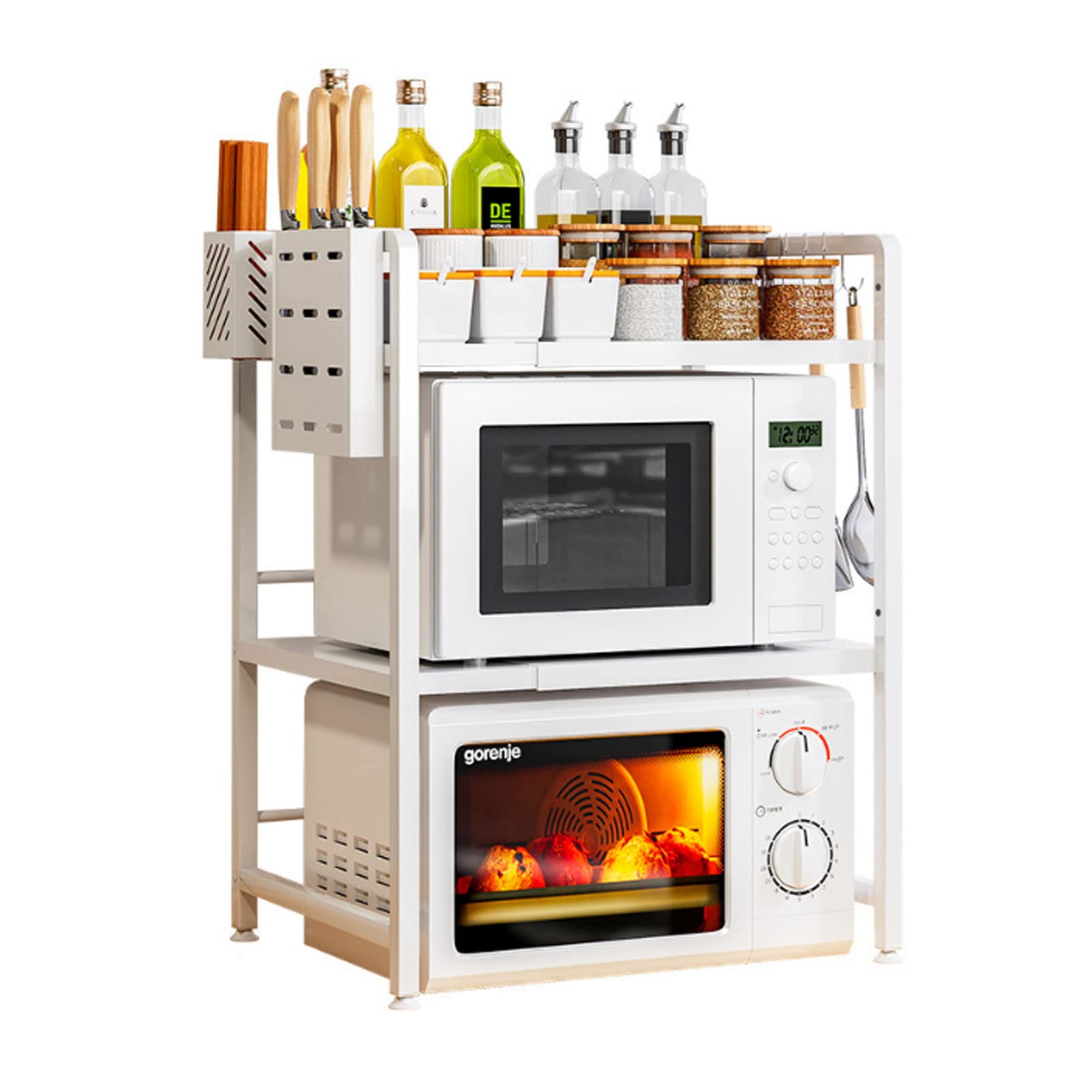Support de rangement pour micro-ondes extensible pour une cuisine ordonnée