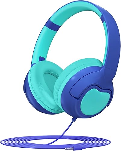 Miniatura 7 de ZIHNIC Auriculares Bluetooth para niños, Auriculares inalámbricos para niños sobre la oreja con volumen de 85dB94dB limitado - azul