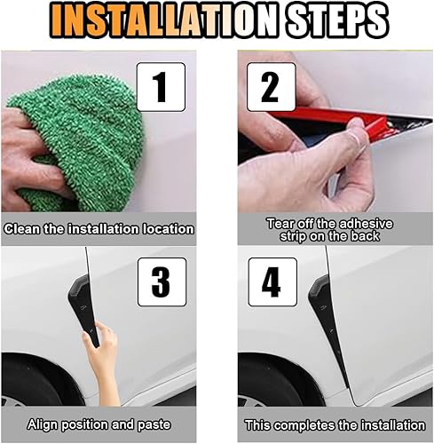 Miniatura 7 de 2 tiras de decoración para guardabarros laterales de automóvil, accesorios exteriores con textura de fibra de carbono, rejilla de orificio de