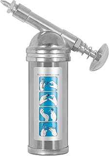CyclingDeal Quality Mini Grease Gun Injector with Needle Nozzle - 80c.c. 3 oz Small Pistol Grip Compact Dispenser One-Hand Operation Injector with Needle Nozzle