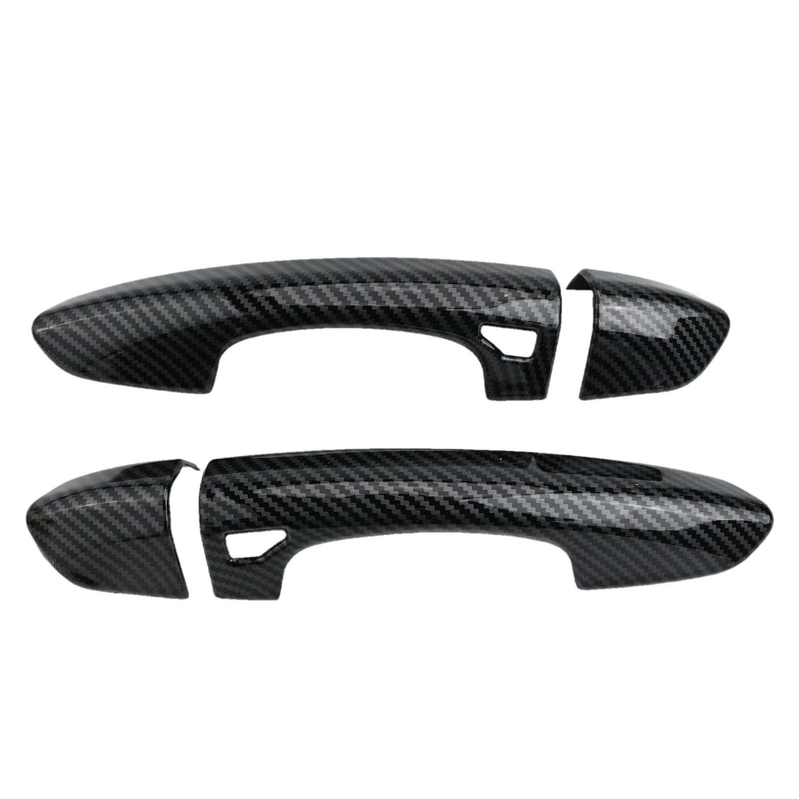 Couverture de poignée porte extérieure noire en fibre de carbone solution pour Mustang usée