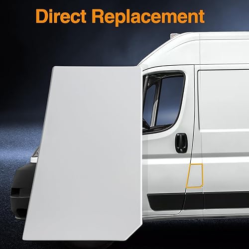 Miniatura 4 de Tapa blanca de llenado de combustible para puerta de llenado de combustible compatible con Ram ProMaster 1500 2500 3500 2014 2015 2016 2017 2018