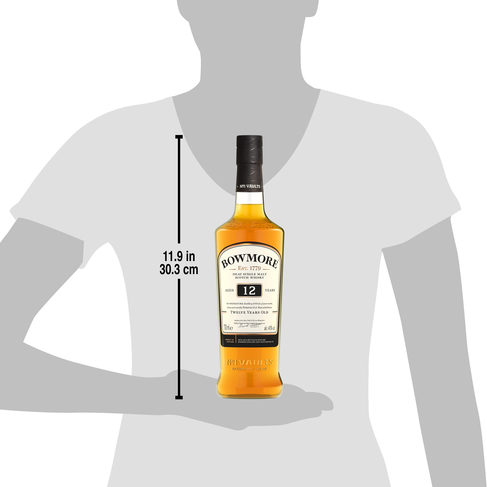 Whisky Scotch Bowmore 12 anos, 750ml | Amazon.com.br