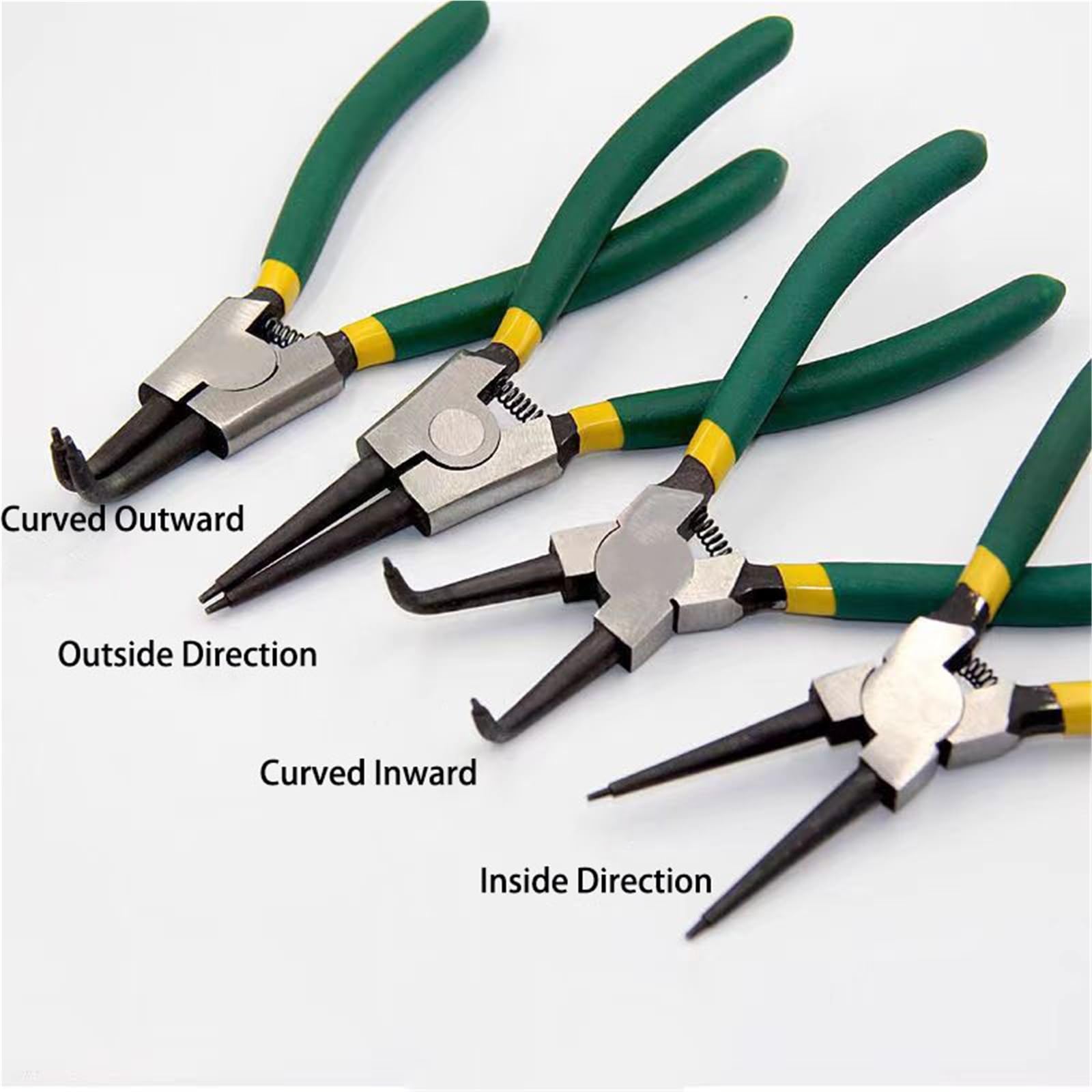 Set Di Pinze Set di pinze for anelli elastici Kit installazione e disinstallazione for interni/esterni Estrattore for Pinza for manuali(Circlip pliers 4pcs,9inch)